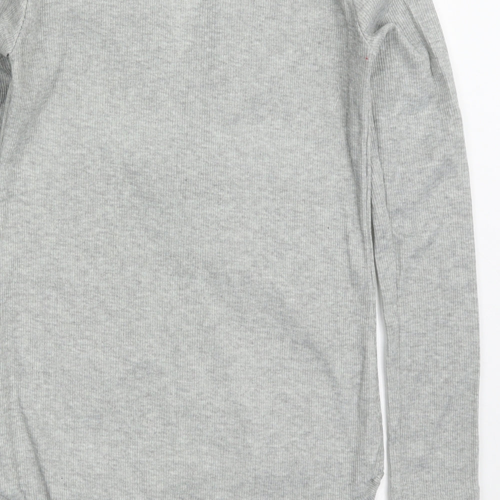 Womens UK Size S Preworn One-Piece Grey Bodysuit
