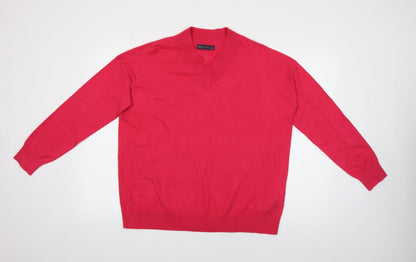 Womens UK Size M Marks and Spencer Red Pullover Jumper