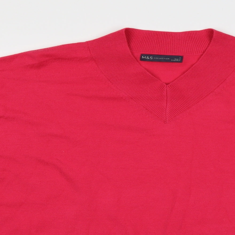 Womens UK Size M Marks and Spencer Red Pullover Jumper