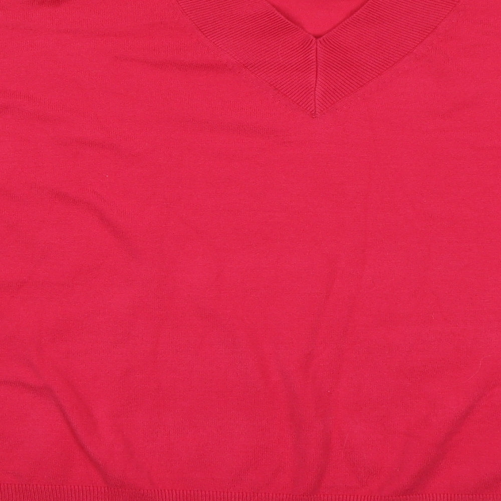 Womens UK Size M Marks and Spencer Red Pullover Jumper