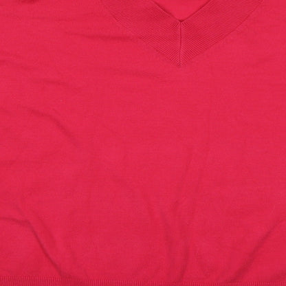 Womens UK Size M Marks and Spencer Red Pullover Jumper