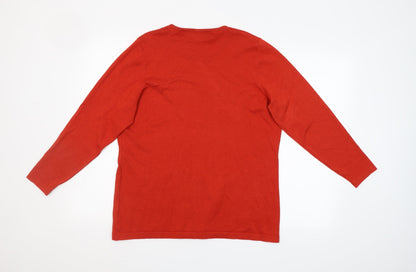 Gerard Womens Red Round Neck  Viscose Pullover Jumper Size 18