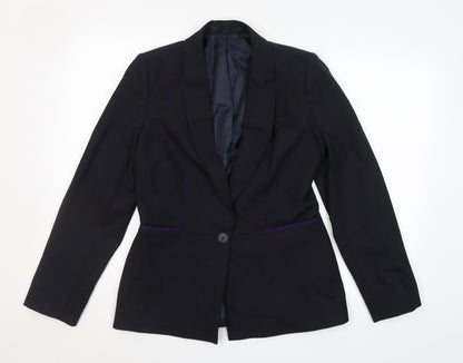 Womens UK Size 10 Preworn Regular Black Suit Jacket