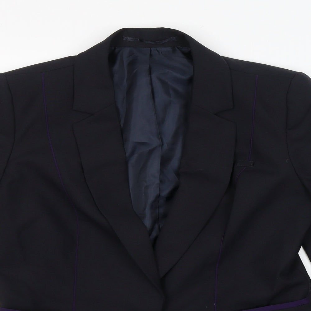 Womens UK Size 10 Preworn Regular Black Suit Jacket
