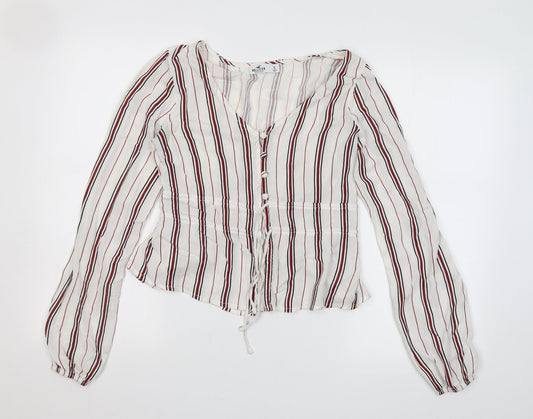 Womens UK Size S Hollister White Cardigan Jumper