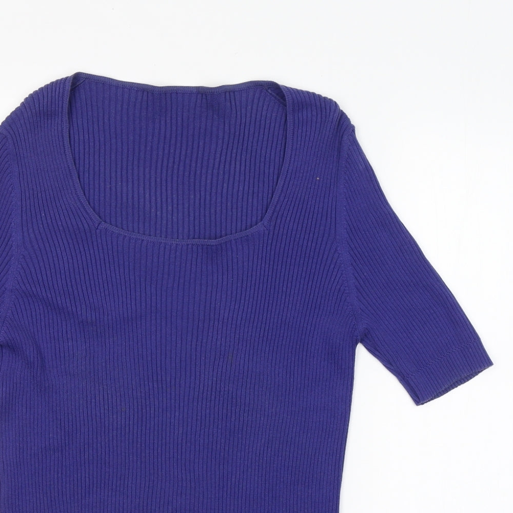 Womens UK Size S Preworn Purple Pullover Jumper