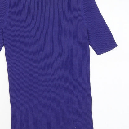 Womens UK Size S Preworn Purple Pullover Jumper