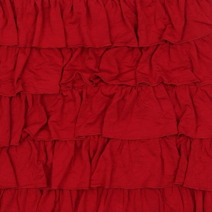 Purlin Womens Red  Viscose Pettiskirt Skirt Size 42