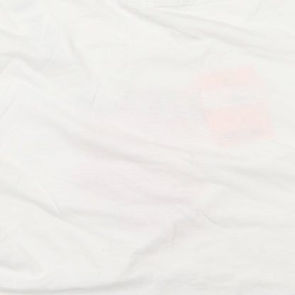 Womens UK Size S Missguided White Cropped T-Shirt