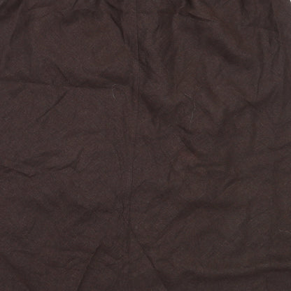 H&M Womens Brown  Linen Flare Skirt Size 46 in