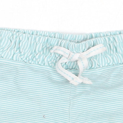 NEXT Girls Blue Striped Cotton Hot Pants Shorts Size 4 Years  Regular