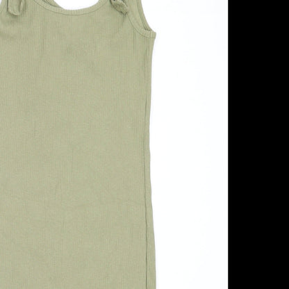 New Look Womens Green  Cotton Bodycon  Size 8  Round Neck