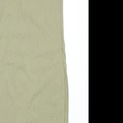 New Look Womens Green  Cotton Bodycon  Size 8  Round Neck