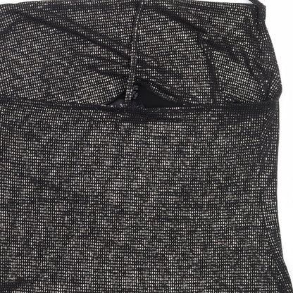 George Womens Black  Polyester Basic Blouse Size 12 Square Neck