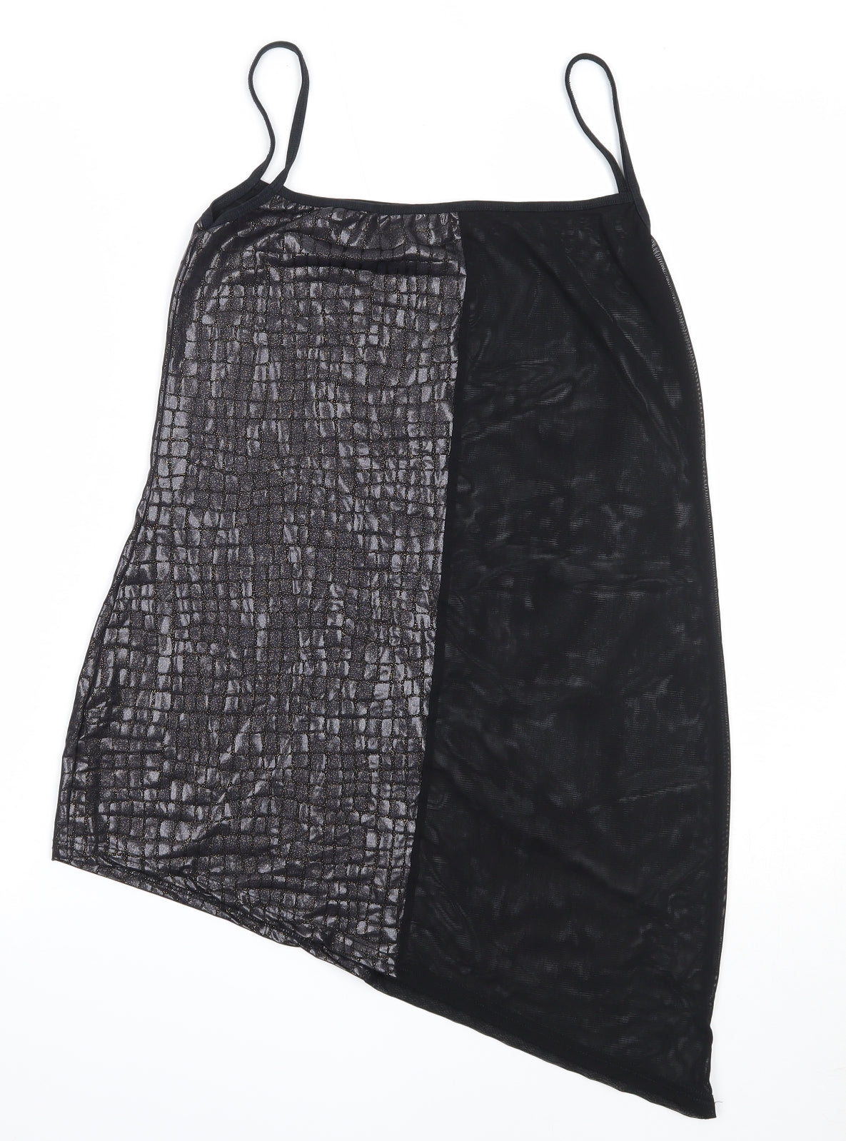 Womens UK Size S Preworn Black Camisole Blouse