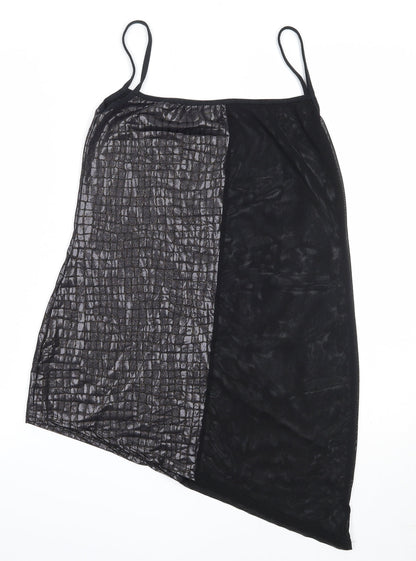 Womens UK Size S Preworn Black Camisole Blouse
