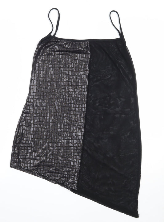 Womens UK Size S Preworn Black Camisole Blouse