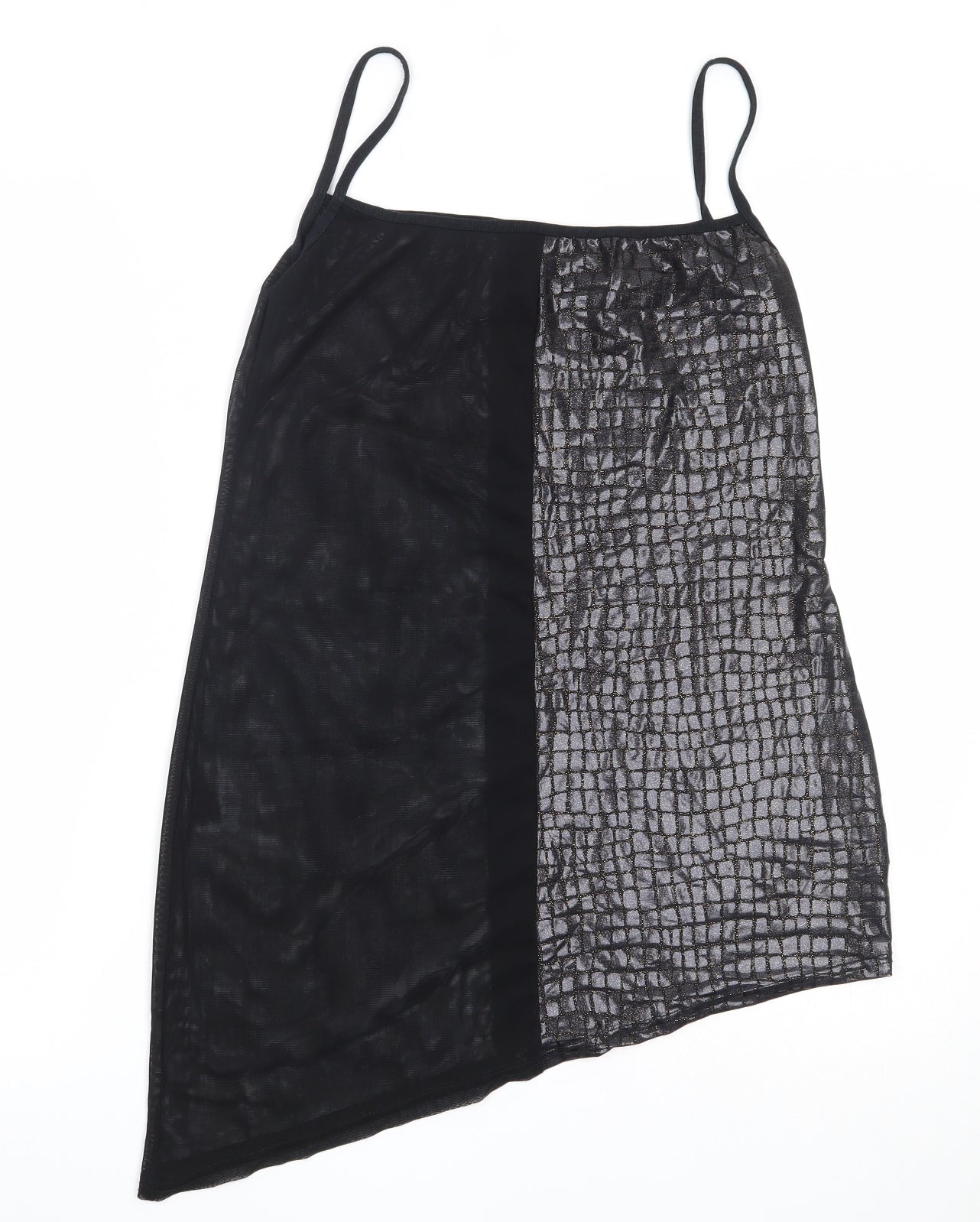 Womens UK Size S Preworn Black Camisole Blouse