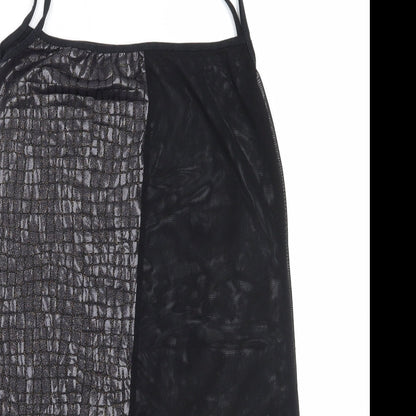 Womens UK Size S Preworn Black Camisole Blouse