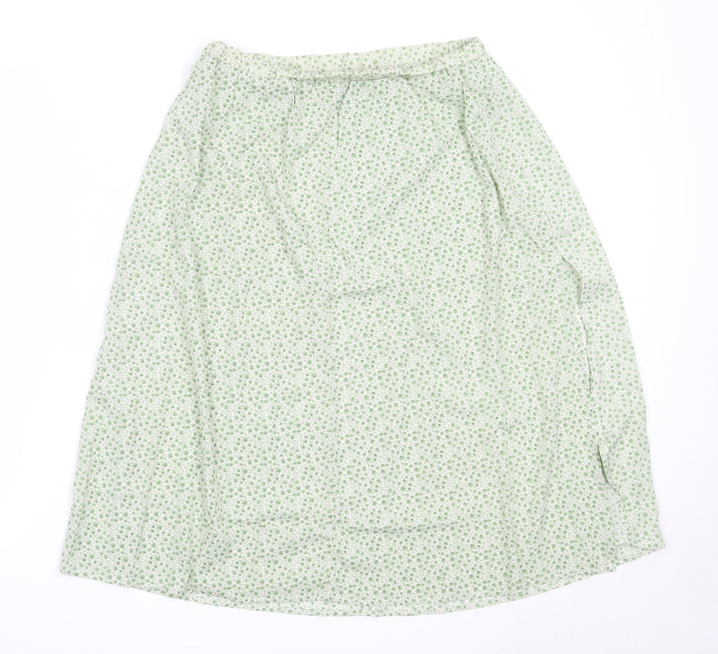 SheIn Womens Green Floral Polyester Flare Skirt Size XS