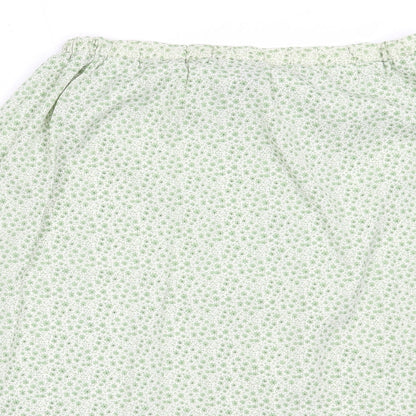 SheIn Womens Green Floral Polyester Flare Skirt Size XS