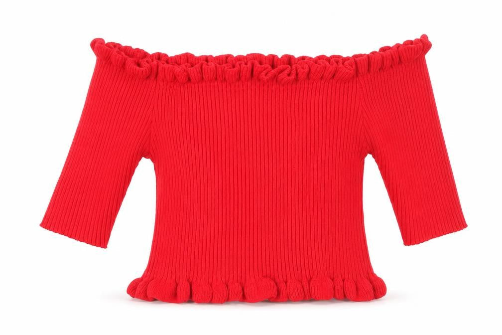 Womens UK Size M New Look Red Pullover Jumper