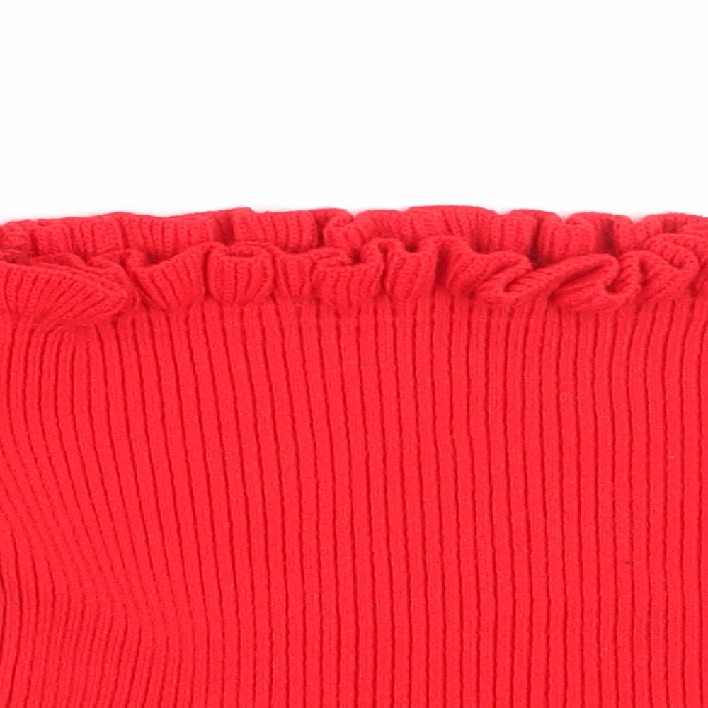 Womens UK Size M New Look Red Pullover Jumper
