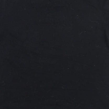 George Boys Black  Cotton Basic T-Shirt Size 5-6 Years Round Neck