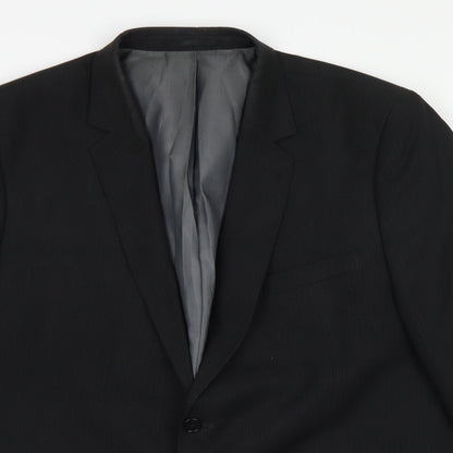 F&F Mens Beige Striped Polyester Jacket Blazer Size 46