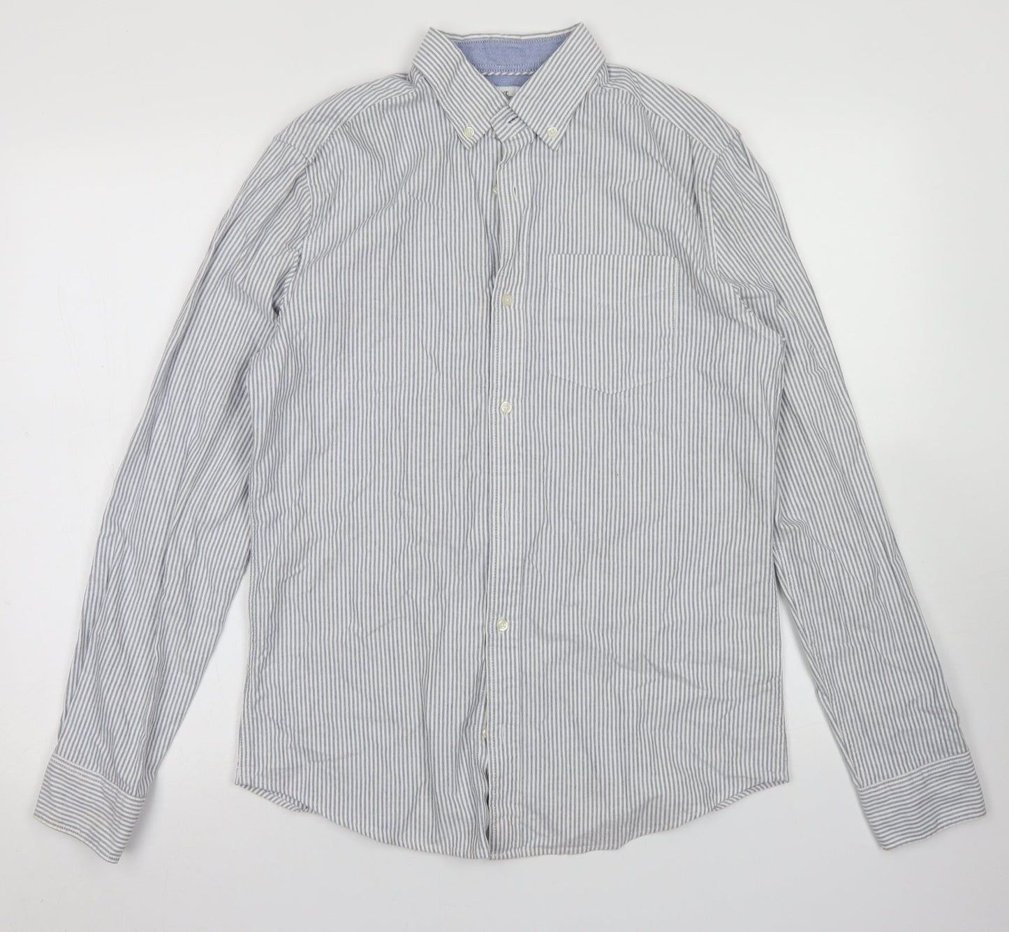 Mens UK Size S NEXT Blue  Button-Up Long Sleeve Casual Shirt