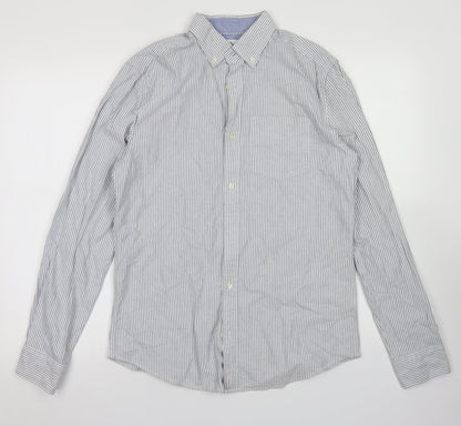Mens UK Size S NEXT Blue  Button-Up Long Sleeve Casual Shirt