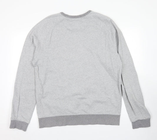 Mens UK Size M Blue Harbour Grey Pullover Sweatshirt