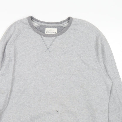Mens UK Size M Blue Harbour Grey Pullover Sweatshirt