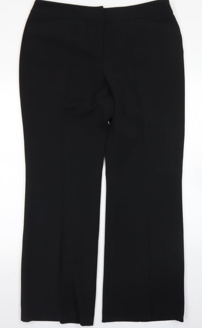 Womens UK Size 16 Marks & Spencer Regular Fit Dress Pants Black Trousers