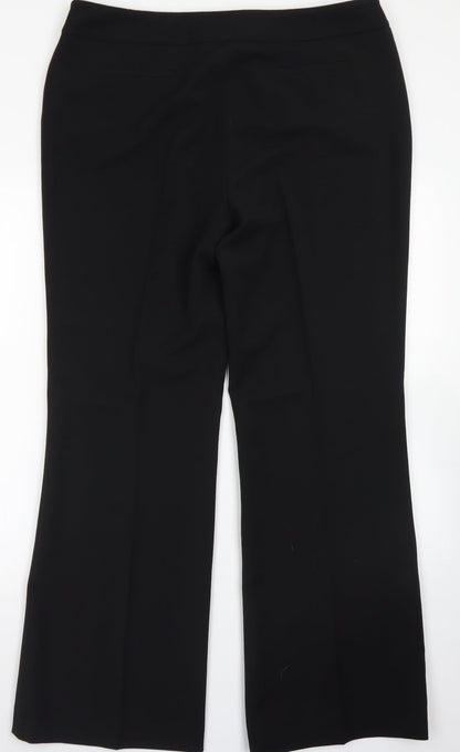 Womens UK Size 16 Marks & Spencer Regular Fit Dress Pants Black Trousers