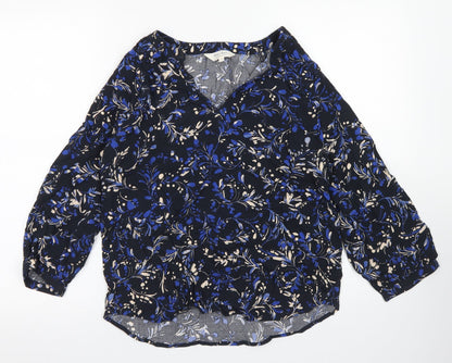 Womens UK Size 6 Part Two Blue Basic Blouse
