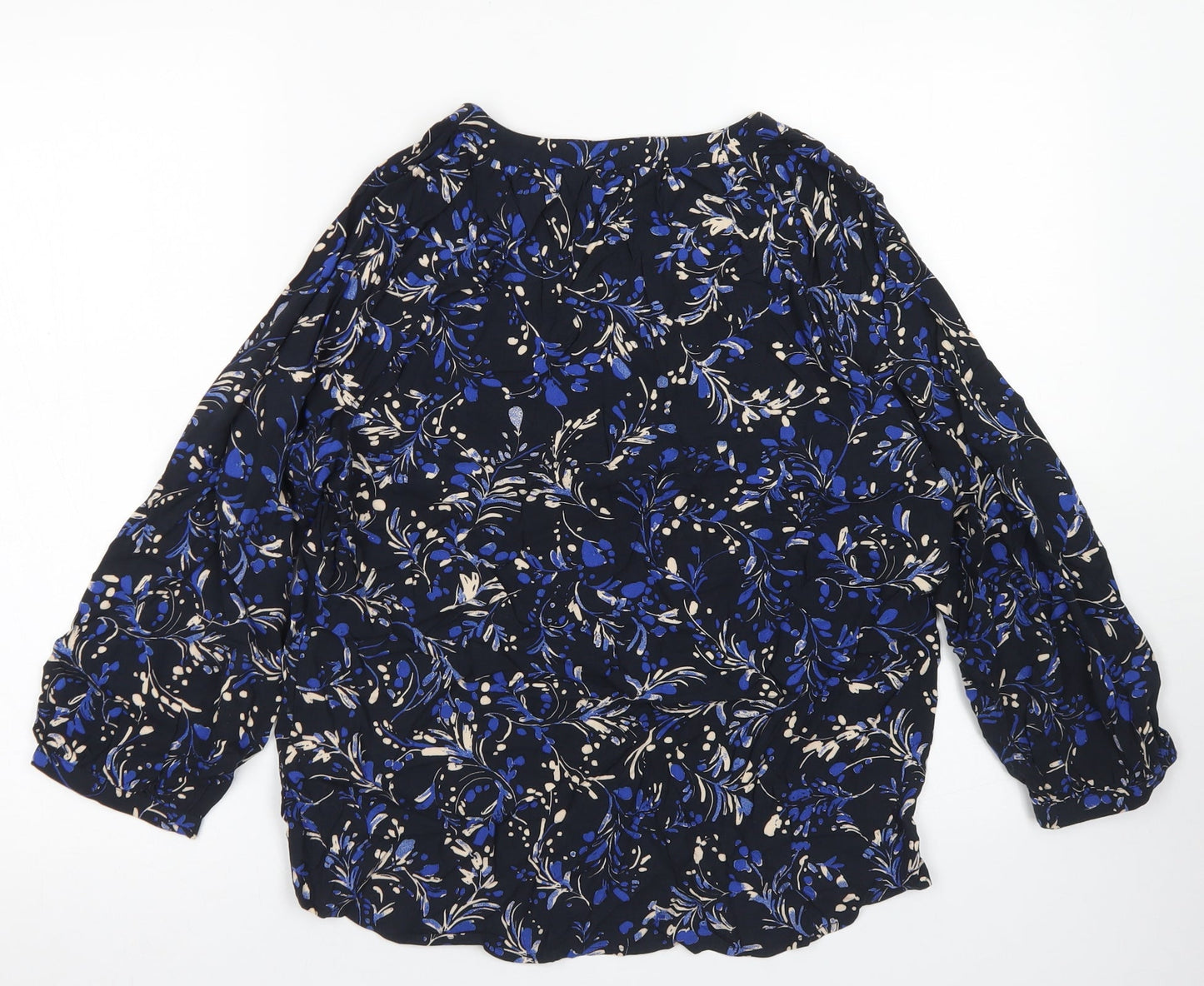 Womens UK Size 6 Part Two Blue Basic Blouse