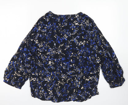 Womens UK Size 6 Part Two Blue Basic Blouse