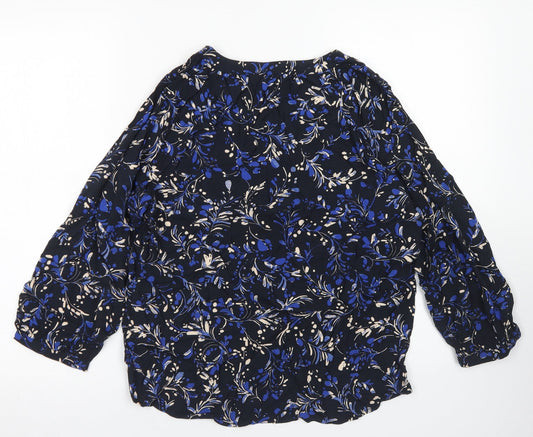 Womens UK Size 6 Part Two Blue Basic Blouse