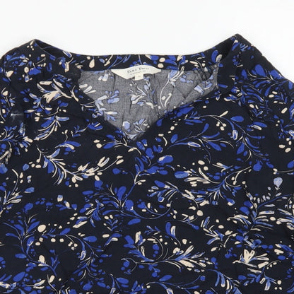Womens UK Size 6 Part Two Blue Basic Blouse