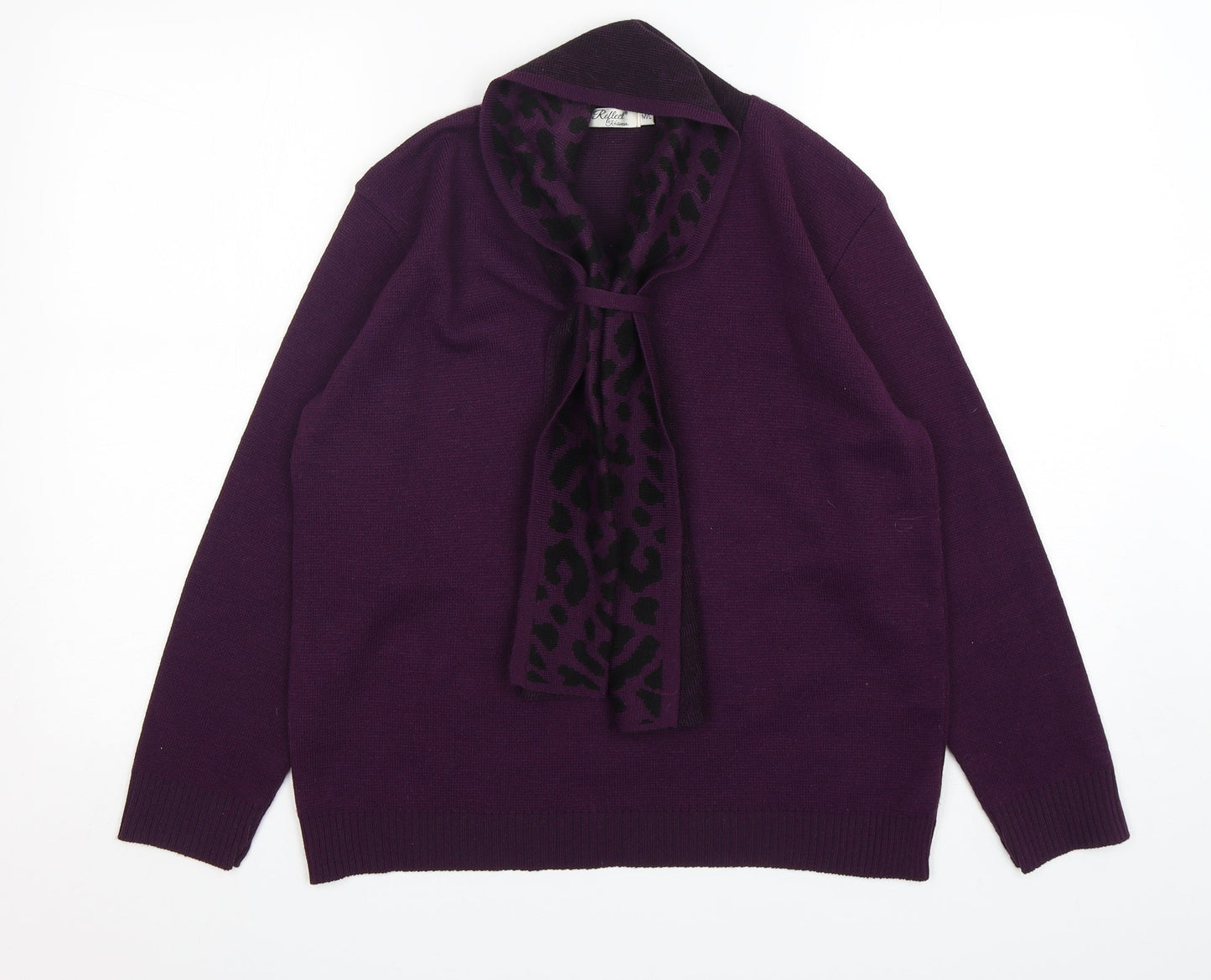 Womens UK Size M Reflect Purple Pullover Jumper