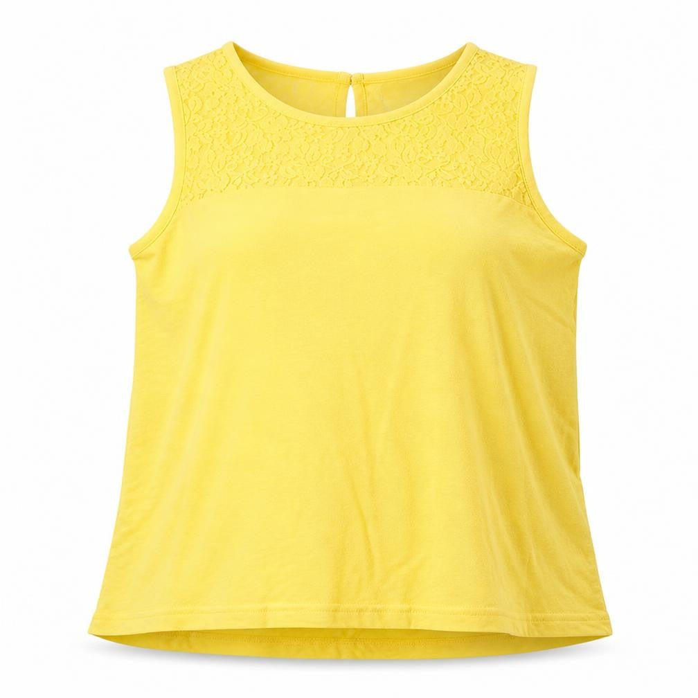 Womens UK Size 16 Studio Yellow Basic Tank