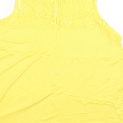 Womens UK Size 16 Studio Yellow Basic Tank