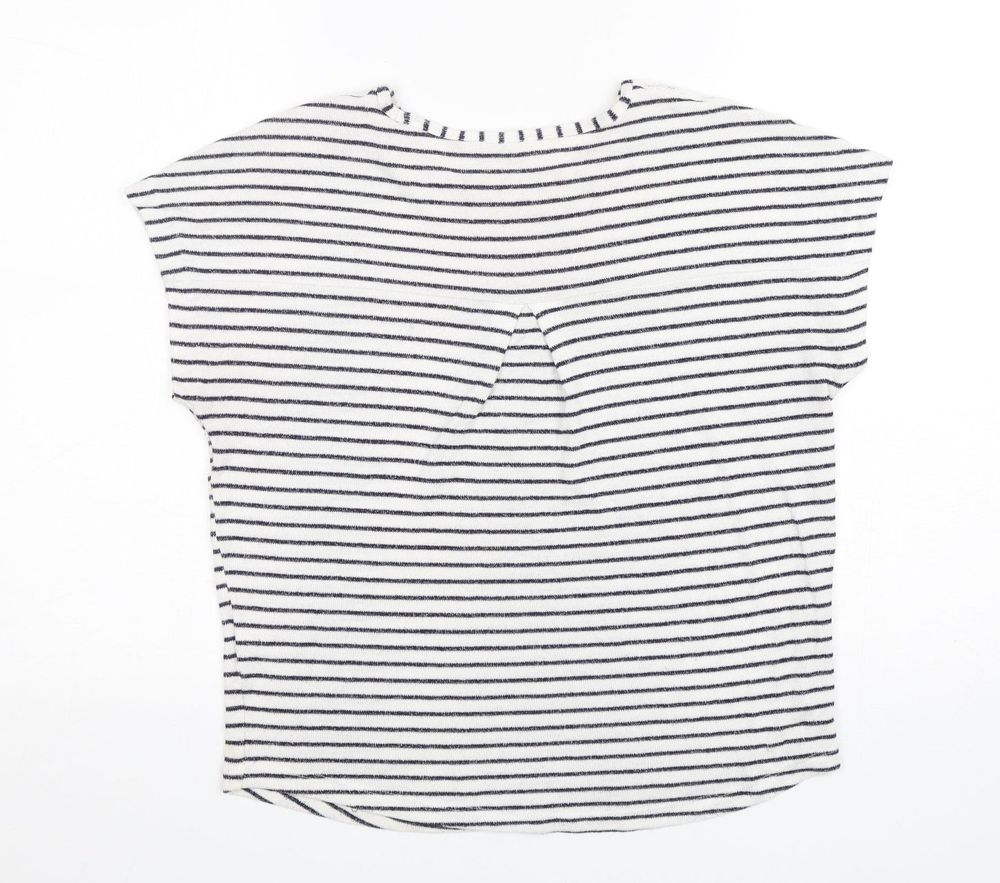 TU Womens Multicoloured Round Neck Striped Viscose Pullover Jumper Size 10