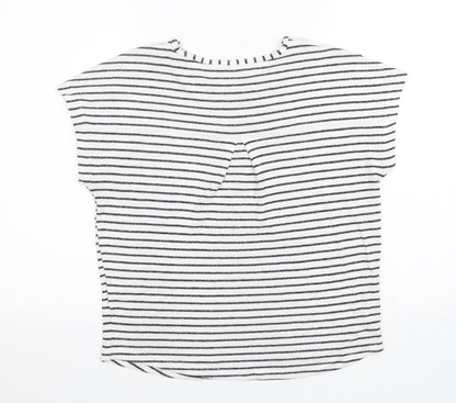 TU Womens Multicoloured Round Neck Striped Viscose Pullover Jumper Size 10