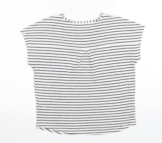 TU Womens Multicoloured Round Neck Striped Viscose Pullover Jumper Size 10