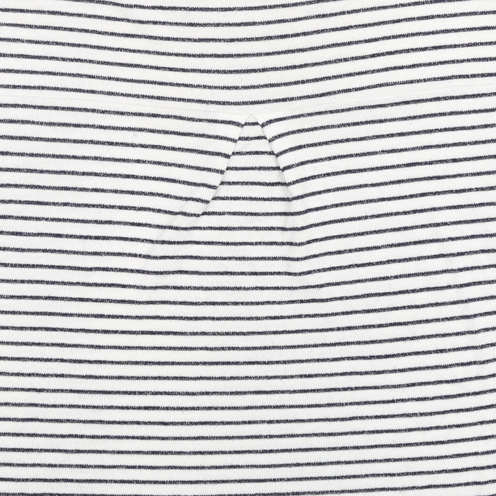 TU Womens Multicoloured Round Neck Striped Viscose Pullover Jumper Size 10