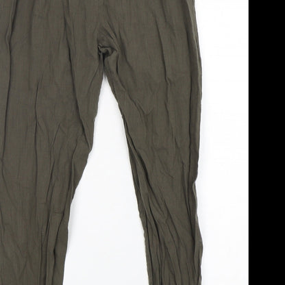 Shein  Womens Green  Cotton Bloomer Trousers Size L L26 in Regular