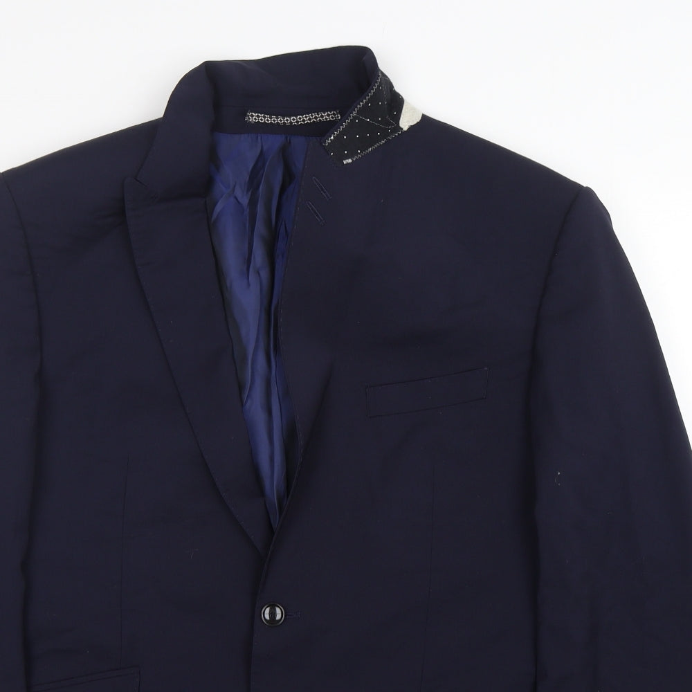 Mens UK Size  M&S Regular Blue Suit Jacket