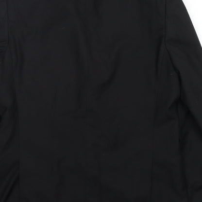 U&I Mens Black  Polyester Jacket Suit Jacket